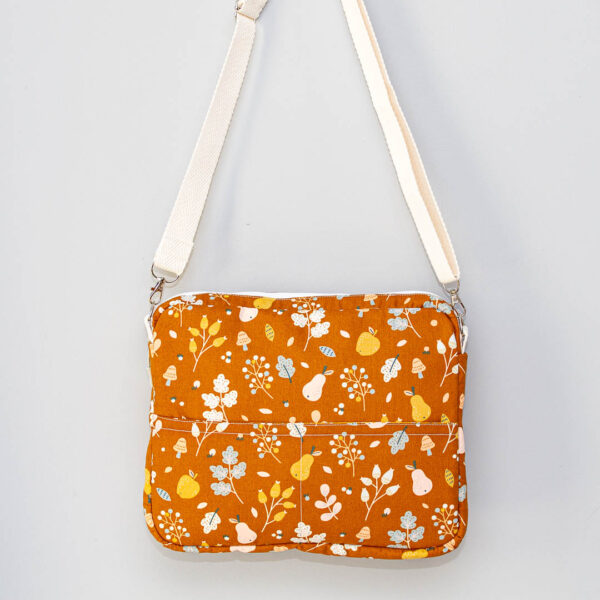 Bolso bandolera de algodón con estampado floral