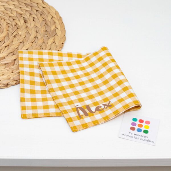 Servilleta vichy ocre