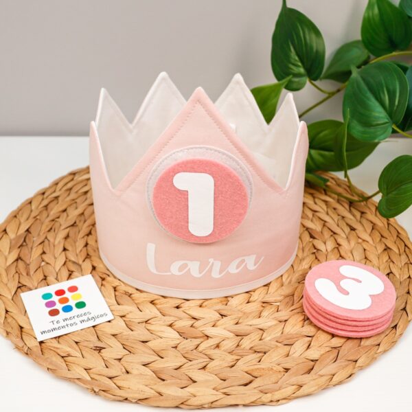 Corona cumpleaños Rosa