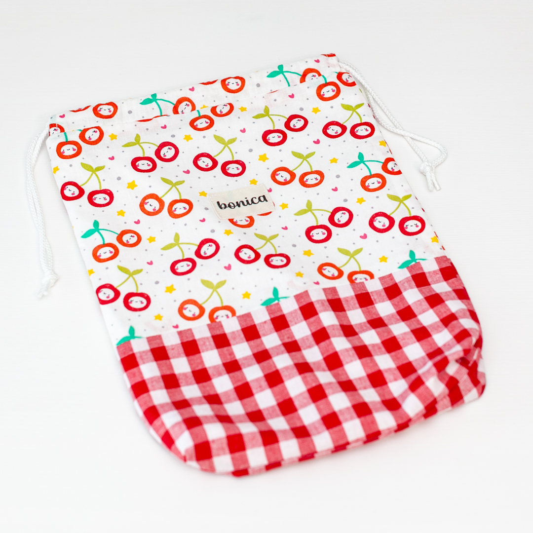 Saquito para cole y muda Cerezas - Imagen 2